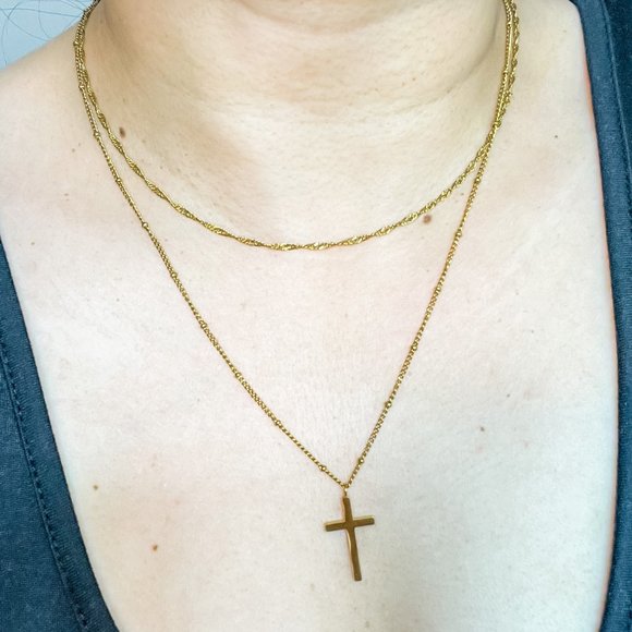 Layered Cross Necklace Women Cross Choker Necklace Faith Jewelry Cross Necklace - Picture 11 of 14